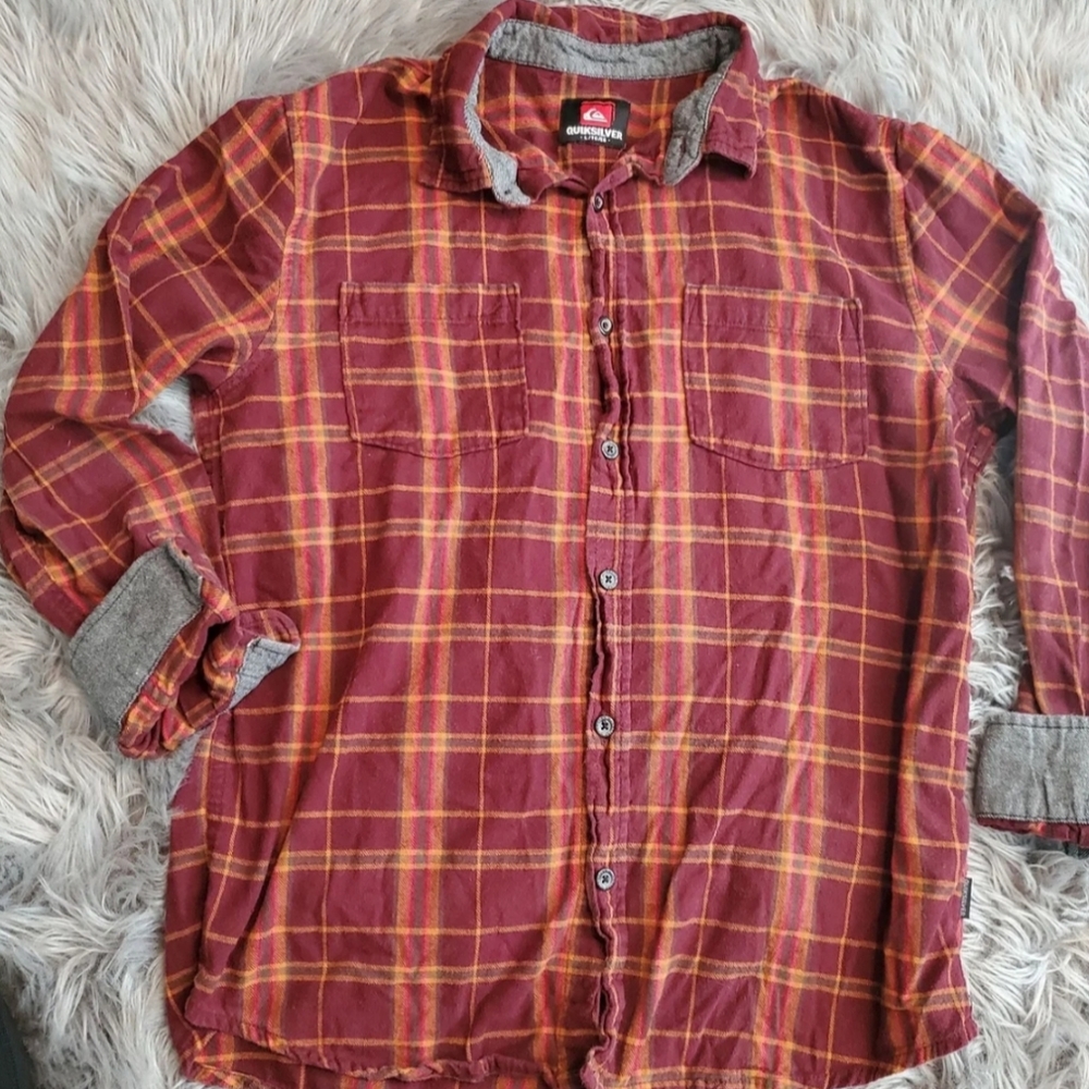 Quiksilver flannel mens large